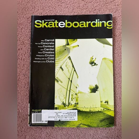 Transworld Skateboarding Magazine Volume 17 #8 August 1999 Carroll Gonz Cardiel - Picture 1 of 5